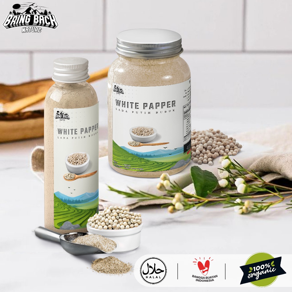 

LADA PUTIH BUBUK 160gr PREMIUM ASLI DAN MURNI / WHITE PEPPER POWDER ORIGINAL 100% TANPA CAMPURAN HERBAL ANTIOKSIDAN DAN IMUN TUBUH / REMPAH SERBUK MERICA LADA PUTIH BANGKA BUMBU