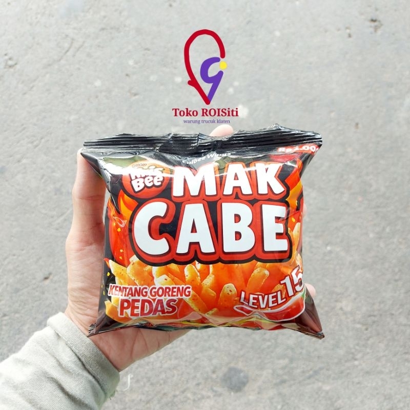 

chiki krisbee makcabe kentang goreng pedas