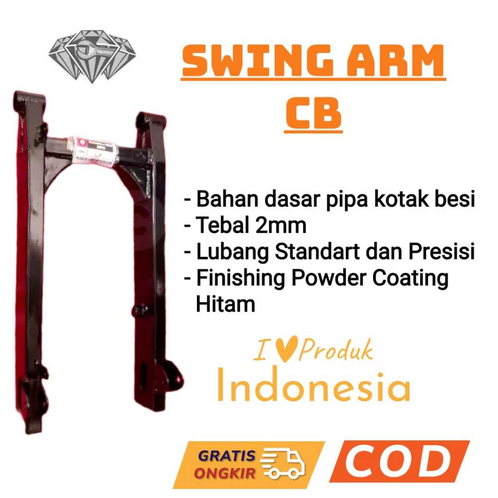 Fork Swing Arm Arem Lengan Ayun Motor Honda CB100 CB lama klasik Model Ori Hitam Tebal Murah