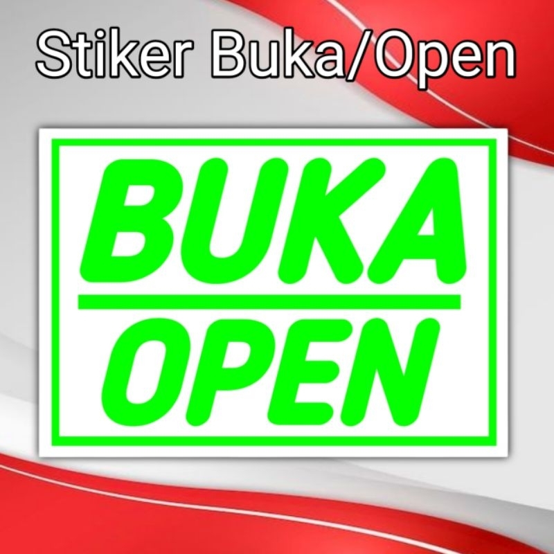 

Stiker Buka/Open | Stiker Kaca