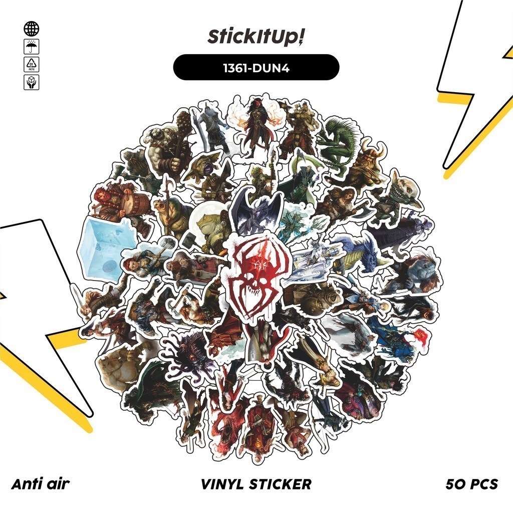 

COD✨ 100 Pcs Stiker Dungeon And Dragons Seri 4 Lucu Anti Air Untuk Dekorasi Notebook Sepeda Skateboard Handphone DIY