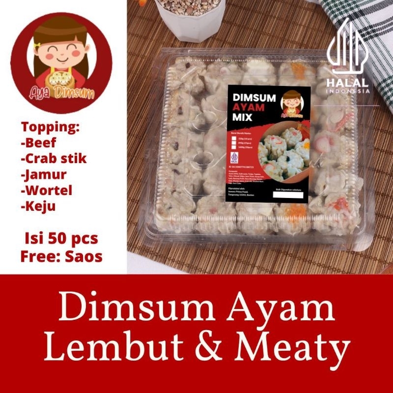 

Dimsum Ayam 50 pcs (Mix Topping)
