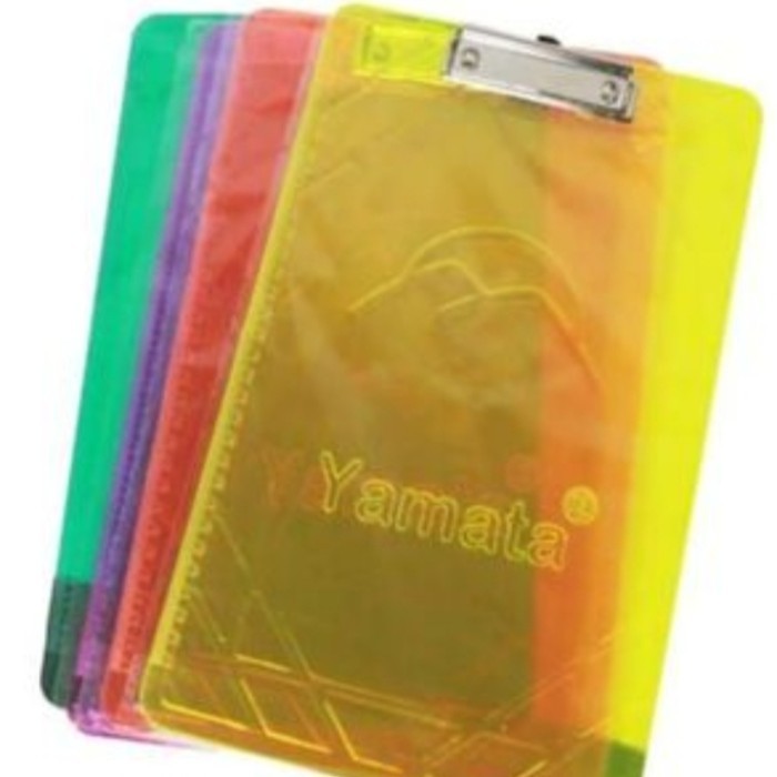 

YAMATA Clipboard Papan Klip Papan Jalan Transparan Papan Ujian(611)
