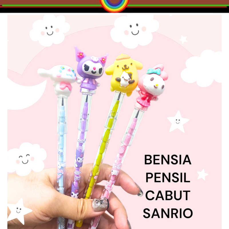 

BENSIA PENSIL CABUT SANRIO | KUROMI | CINAMORROL | MELODY | POMPOMPURIN | ALAT TULIS SEKOLAH | PENSIL ANAK | PENCIL SANRIO @wallpaper_dbest