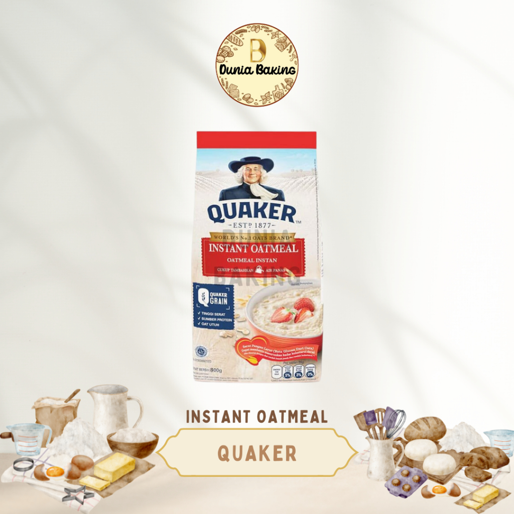 

Quaker Instant Oatmeal 800gram | Quaker instant bungkus merah 800gram