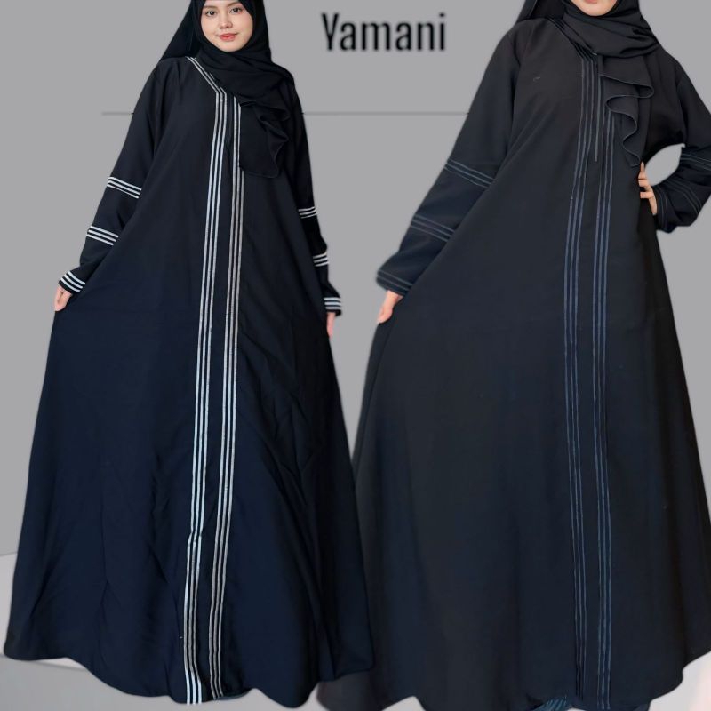 ABAYA YAMANI 2 WARNA BORDIR