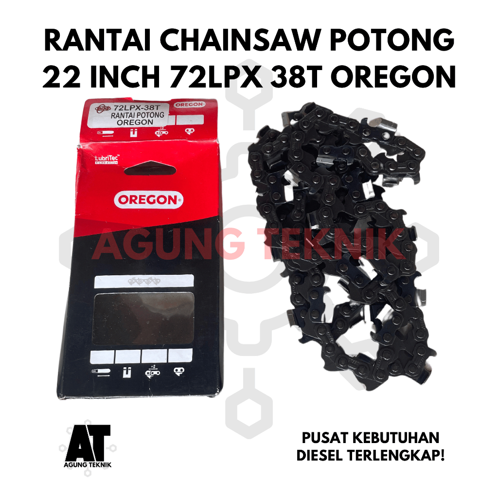 Rantai Chainsaw Potong 22 Inch 72LPX 38T Oregon