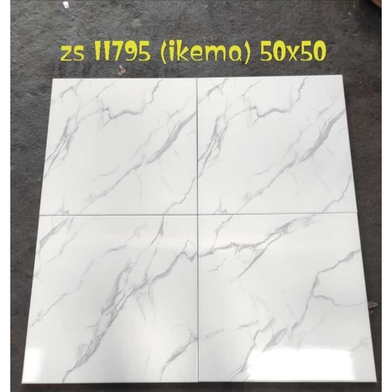 KERAMIK MOTIF CARRARA IKEMA ZS 111795 50X50 KW1