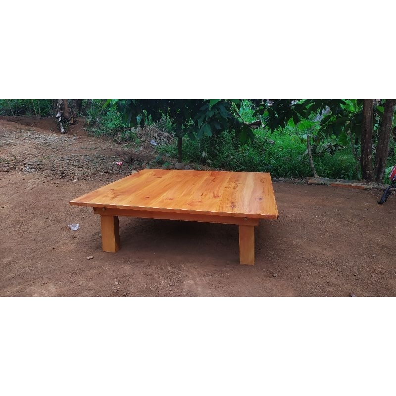 meja lesehan meja kayu 120x120x40cm