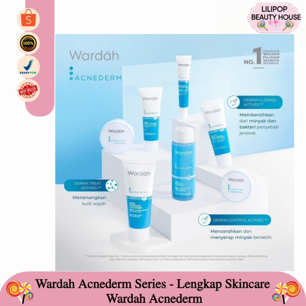 Wardah Acnederm Series - Lengkap Skincare Wardah Acnederm