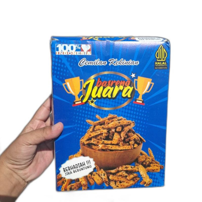 

BASRENG JUARA BERHADIAH JIKA BERUNTUNG NETTO 1 BOX ISI 10 SACHET