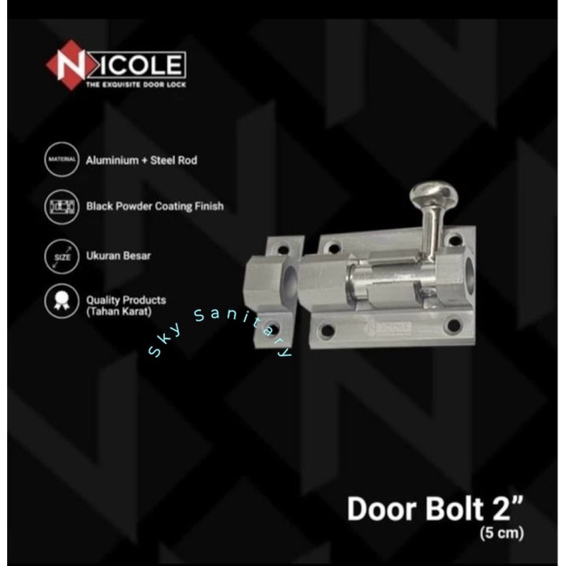 GRENDEL PINTU BULAT GOOD QUALITY DOOR BOLT SN NICOLE