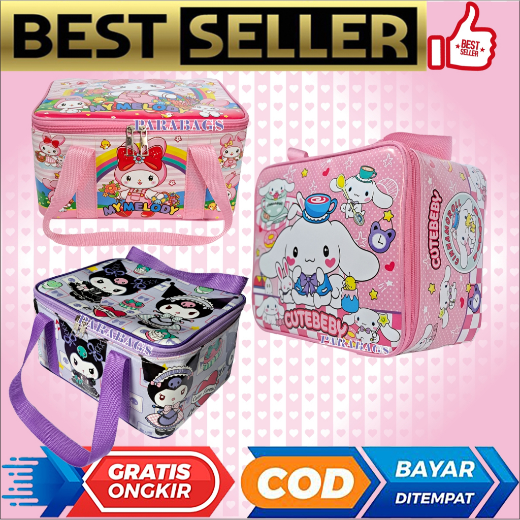 Tas Bekal Kuromi Full Lapis Aluminium Foil Tebal/Pelengkapan Botol Susu Tas Asi Cooler Bag