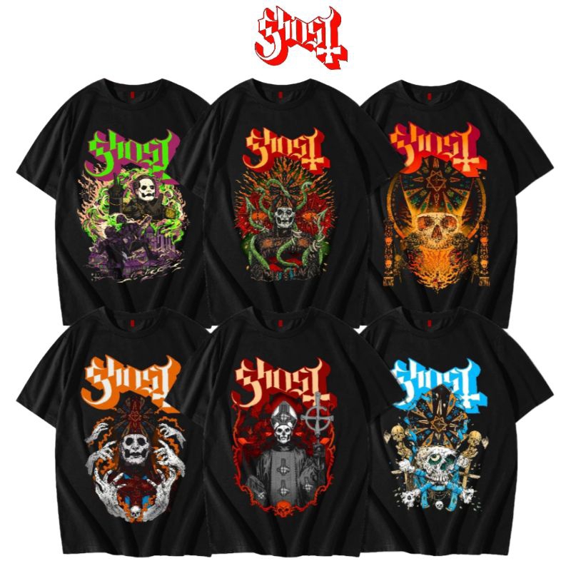 KAOS MUSIK BAND LUAR GHOST // TSHIRT BAND GHOST // KAOS BAND PUNK ROCK METAL