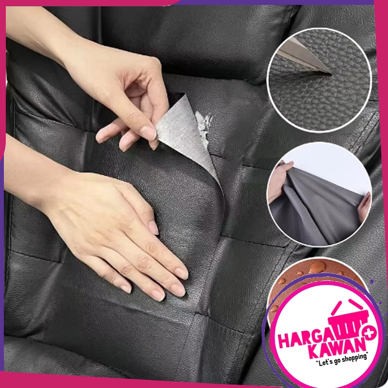 Stiker Kulit Sintetis Tambal Sofa Jok Motor Mobil Sticker Praktis Perkakas Rumah Barang Unik Serbaguna tahan air dan bahan tebal elastis