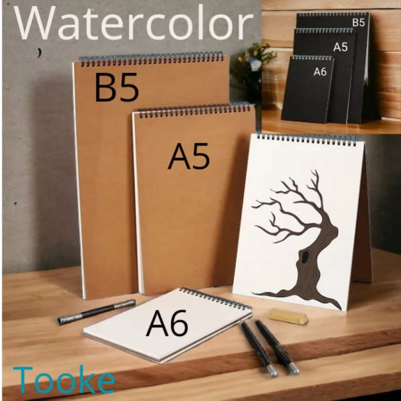 

SKETCH BOOK - WATER COLOR A6 , A5 DAN B5 - BUKU GAMBAR TEBAL - SKETCHBOOK ISI 20 LEMBAR