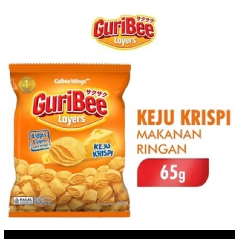 

Guribee snack 65 g Varian Keju Krispy/Balado/Rumput Laut