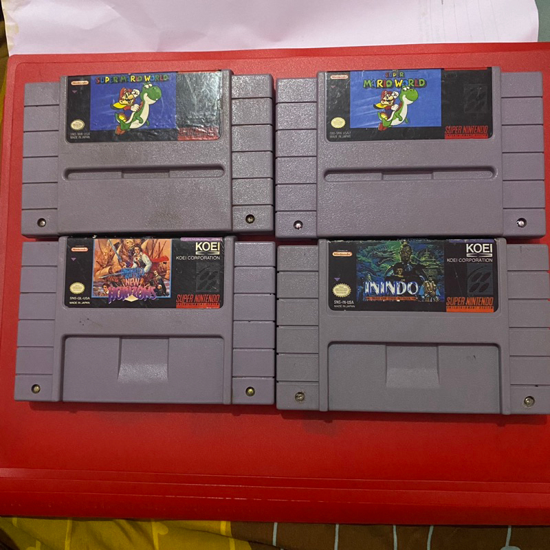 KASET SNES Super mario world  , Inindo - Way of the Ninja ( non ori)