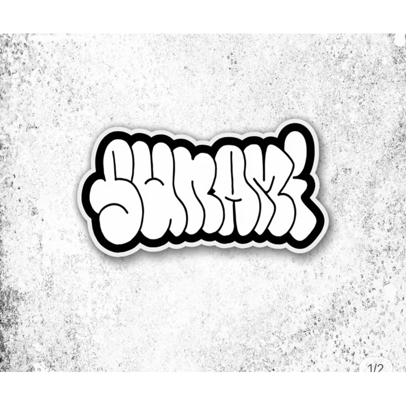 

custom sticker graffiti throwup nama sendiri comunitas (30pcs)