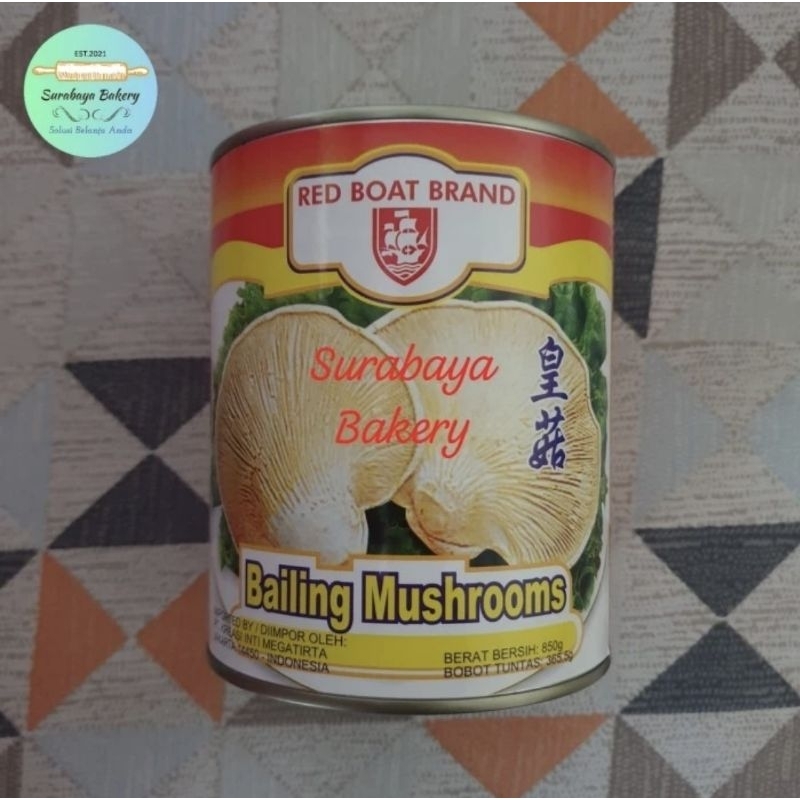 

Jamur Bailing Kaleng/Bailing Mushroom/Jamur Tiram RBB Brand 850Gr