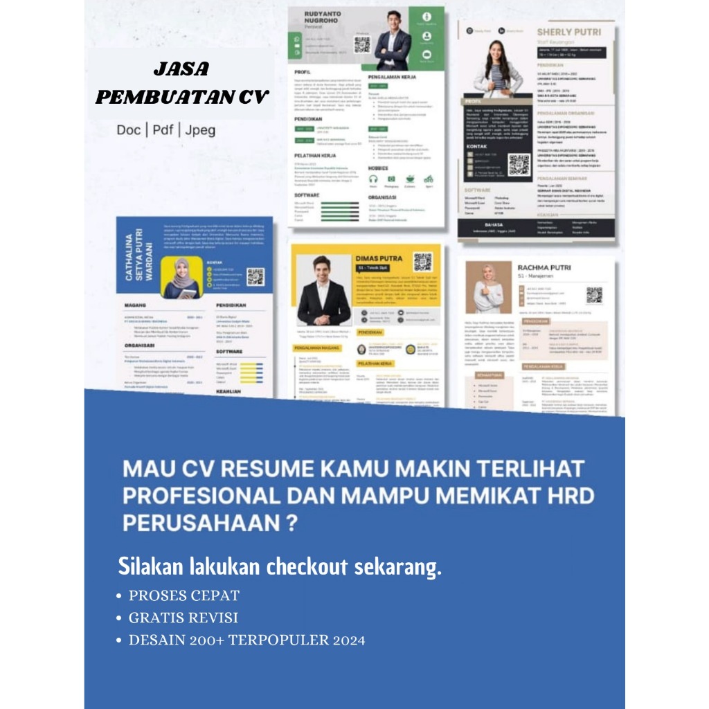 [MURAH] JASA PEMBUATAN CV / LAMARAN KERJA / LAMARAN / DAFTAR RIWAYAT HIDUP