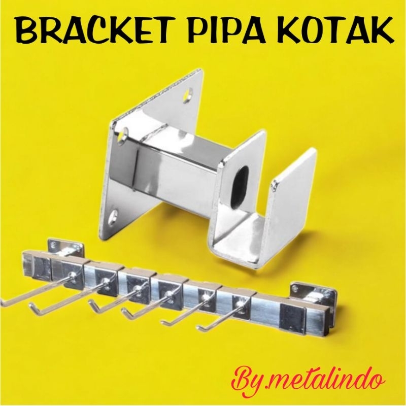 Bracket Pipa kotak Gantungan Dinding Pipa Hollo Gantungan Display