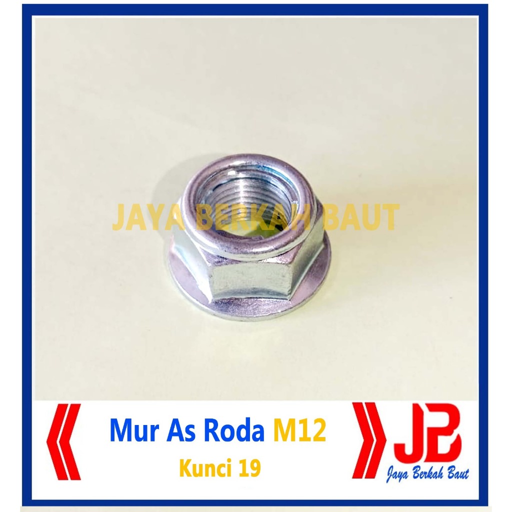 Mur As Roda M12x13  Kunci 19 K19 mur roda depan vario 160  PCX BEAT VARI0 125-150 SUPRA