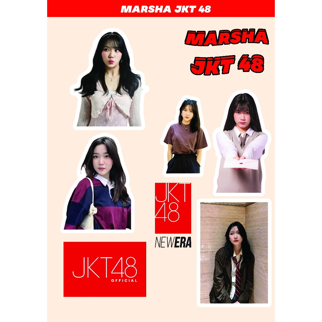 MARSHA STIKER JKT 48 I STIKER JKT 48 I JKT 48 NEW ERA I STIKER MARSHA JKT48 I STIKER HOLOGRAM JKT48