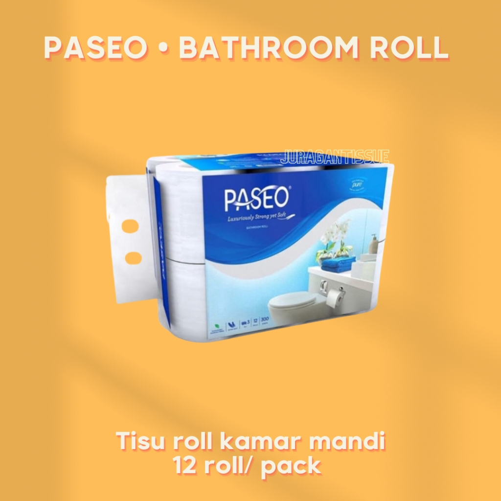 tissue toilet paseo roll isi 12 roll 3ply 300s / Tissue toilet Paseo 12 rolls 3 ply/ tissue bathroom