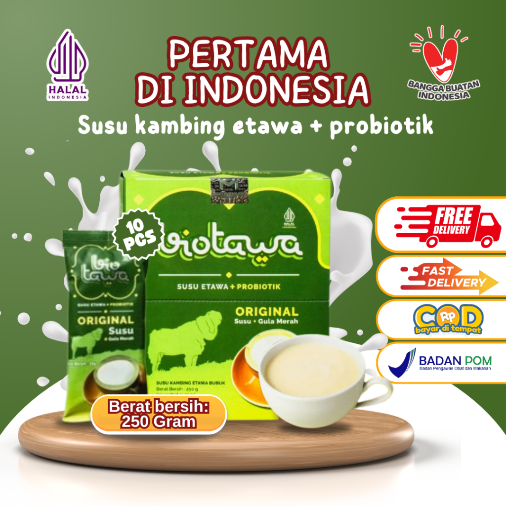 

Susu Kambing Etawa + Probiotik dengan Gula Merah, tanpa Gula Tebu, Susu Kambing Organik dan Alami