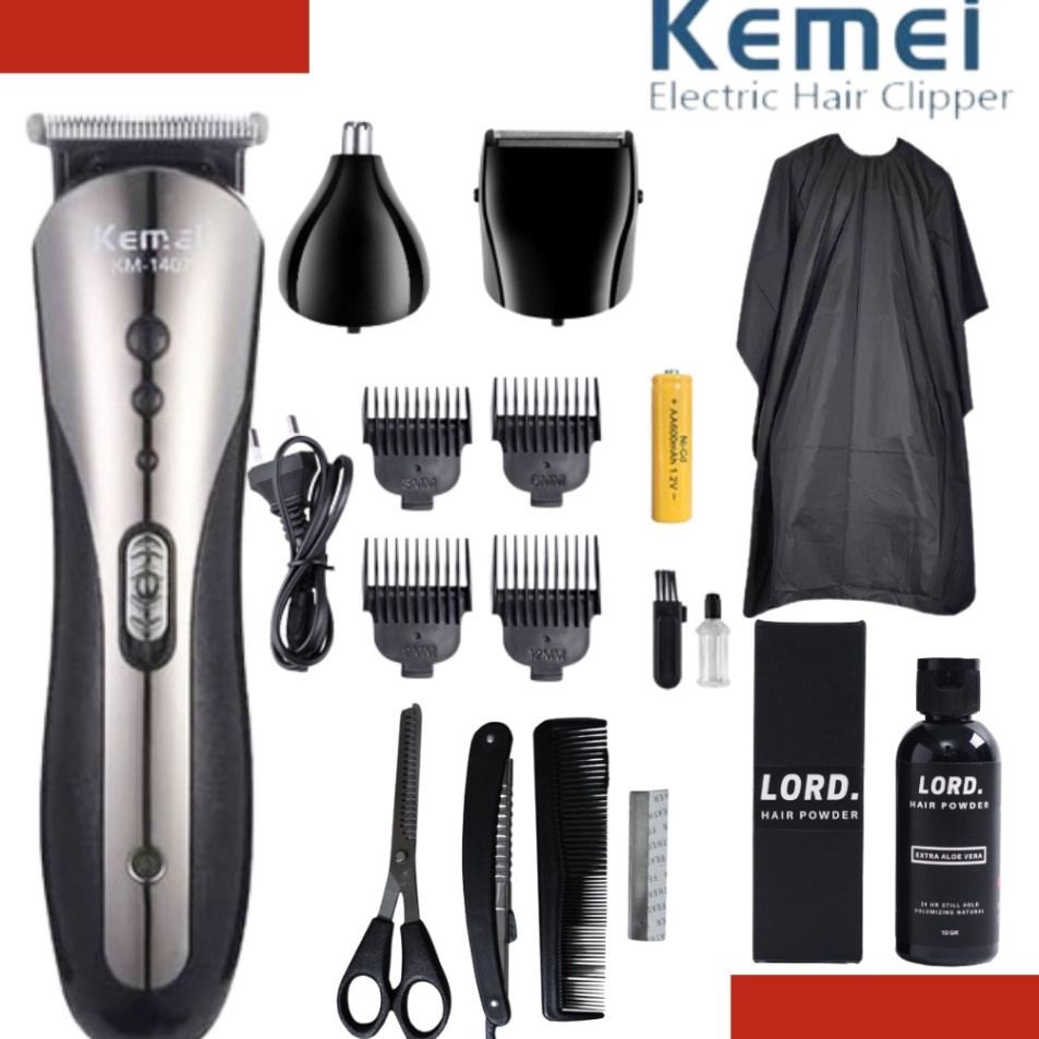 Cuci Gudang  Alat Mesin Cukur Rambut Elektrik Hair Clipper Kemei ORIGINAL  Mesin Cukur Rambut Cas Ch