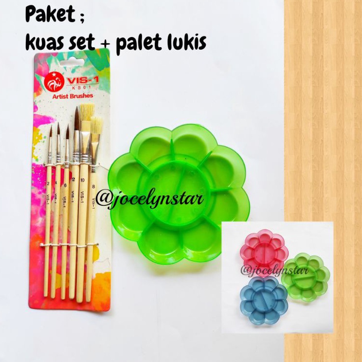 

Borong Stock PAKET Melukis palet dan kuas 1 set kuas lukis dan palet lukis