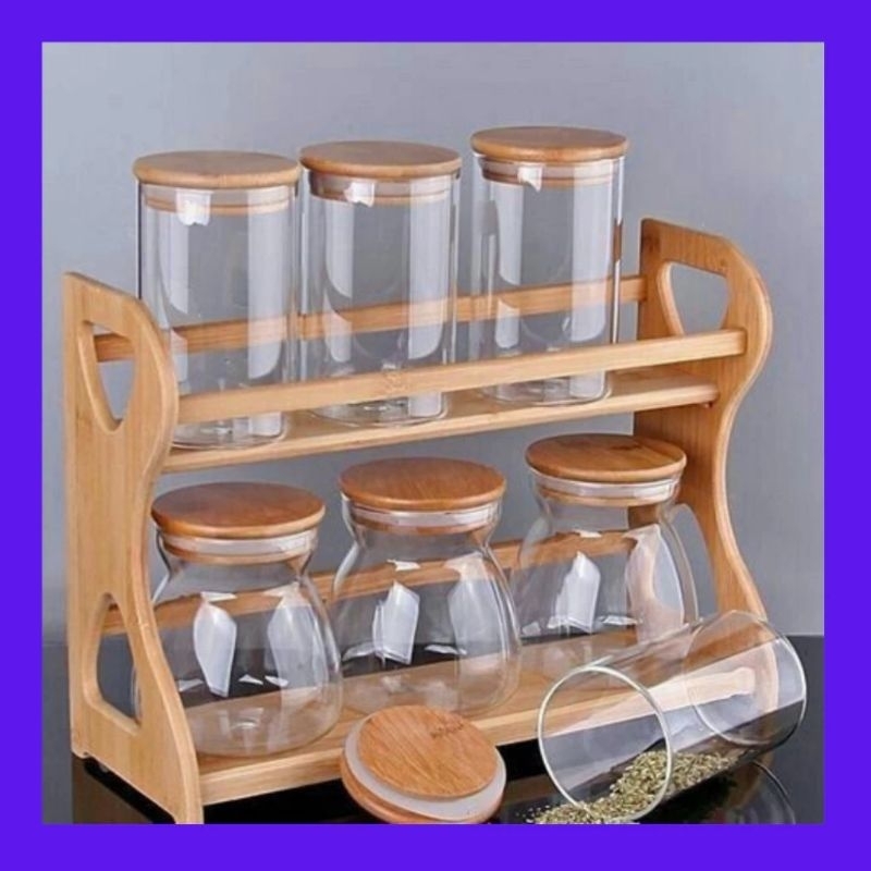 Rak Bumbu Dapur / Rak Bumbu Kayu / Rak Bumbu Susun / Rak Bumbu Dapur Kayu / Rak Bumbu estetik / Rak 