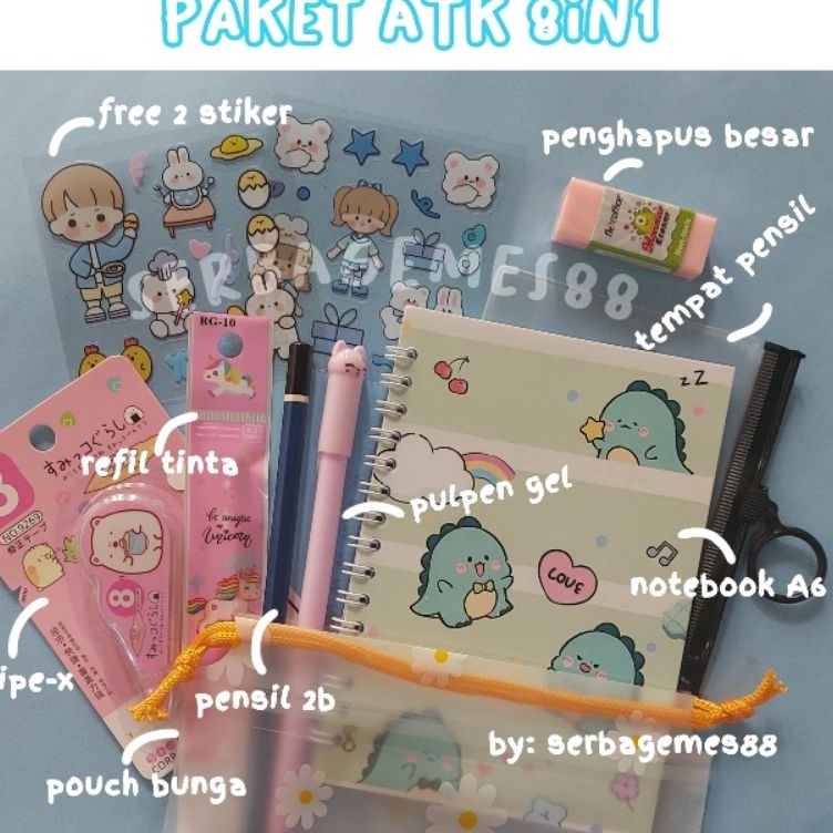 

Paling Diminati serbagemes88 SET ALAT TULIS 8 IN 1 LENGKAP KARAKTER STATIONERY SET ALAT TULIS SET PAKET ATK AESTHETIC