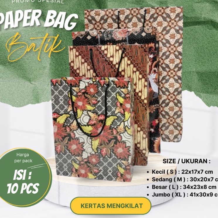 

Terlaris isi 1 pcs Tas kertas Paper bag batik JUMBOBESARSEDANG DAN KECIL