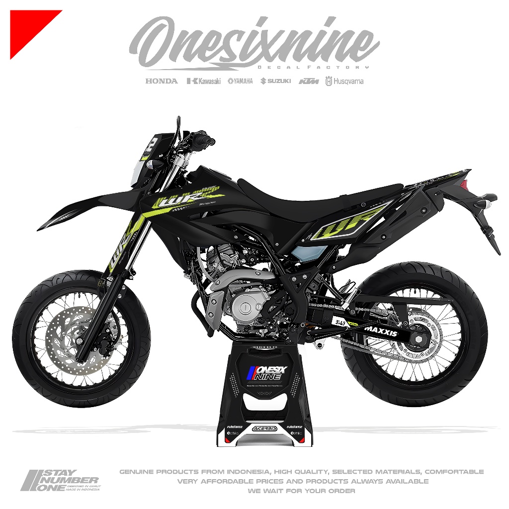 Decal Yamaha Wr 155 Custom Design - Decal Wrz 155 New Design Black Stabilo