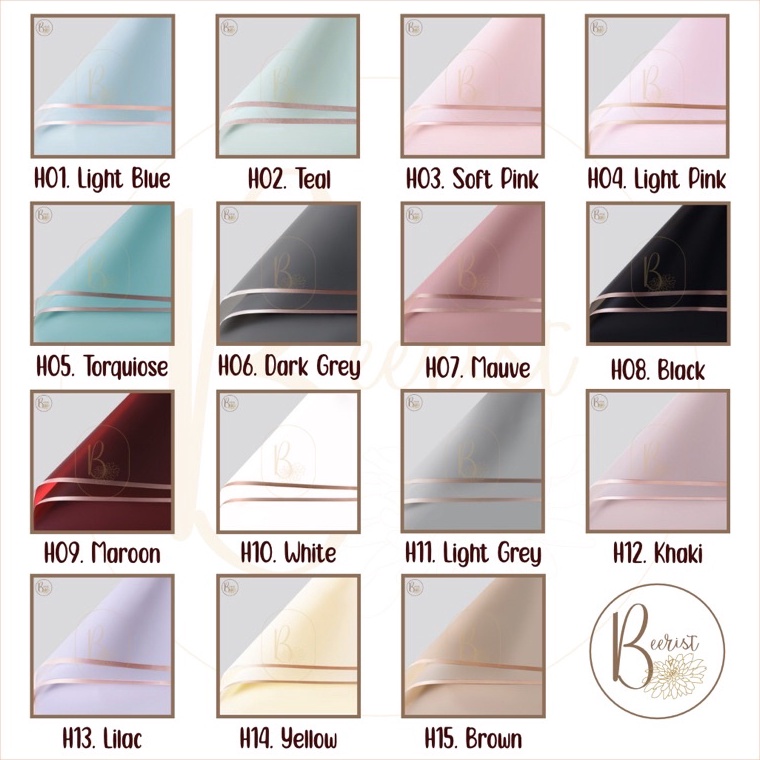 

Obral Istimewa 2 LEMBAR Kertas Bunga Cellophane List Gold Flower Wrapping Paper List Emas Gold Line Kertas Buket Bunga H Grosir