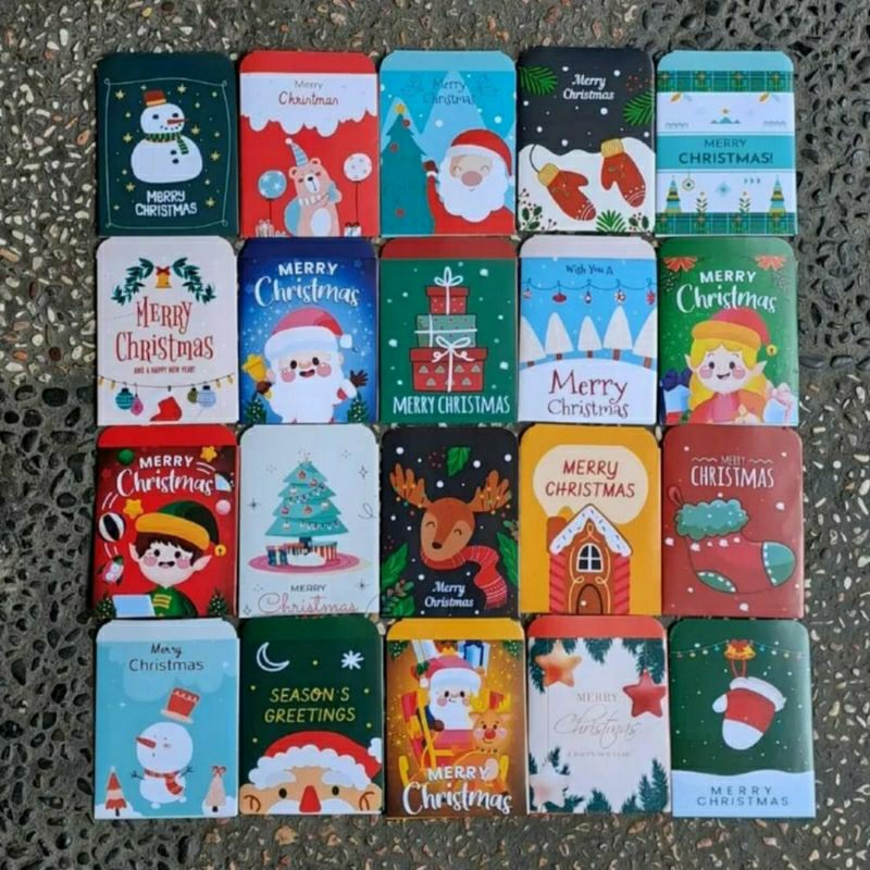 

Amplop/angpau Natal & Tahun Baru 1pak isi 10pcs / Merry Chirsmats