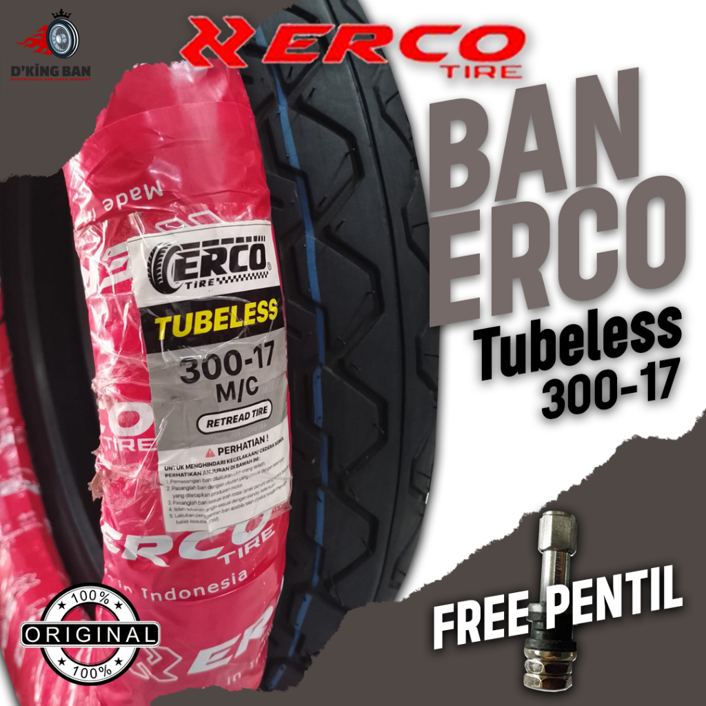 Ban Motor ERCO Tubeless 300-17 Ring 17