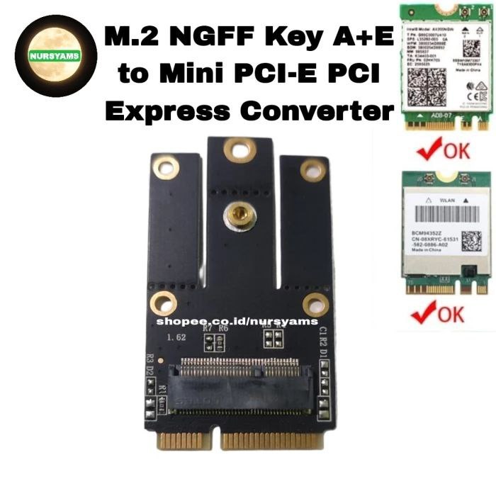 Adapter M.2 NGFF Key A+E to Mini PCI-E PCI Express Converter Wifi Card mini pcie