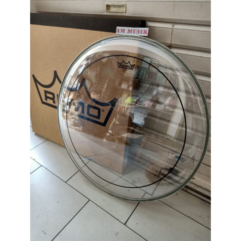 CLEAR HEAD DRUM REMO PINSTRIPE 22 INCH PS-1422-00 ORIGINAL BAGIAN DIPUKUL