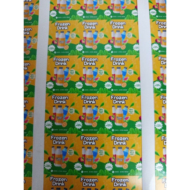 

custom stiker vinyl tahan air, waterproof, stiker label produk waterproof