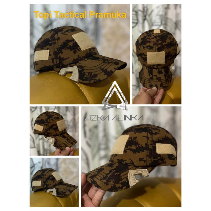 Topi tactical coak loreng pramuka,,/topi Pramuka/loreng pramuka