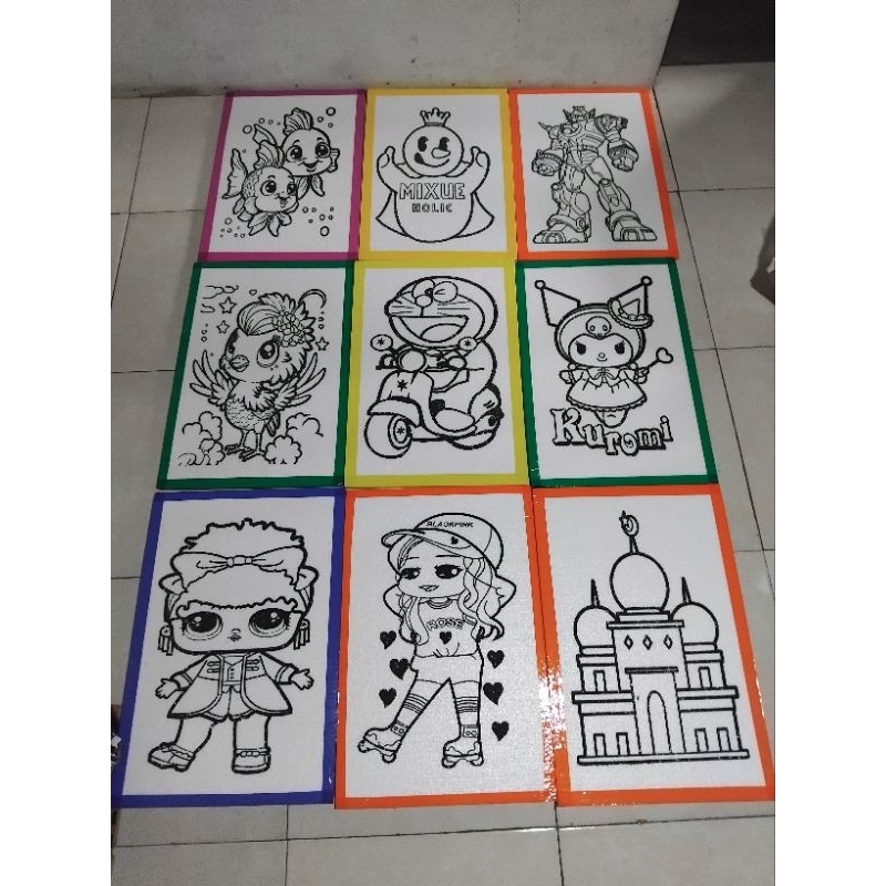 

[20 pcs] sterofoam/lukisan anak full lakban 33*50