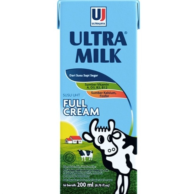 

Susu UHT Ultra Milk Rasa Full Cream 200ml
