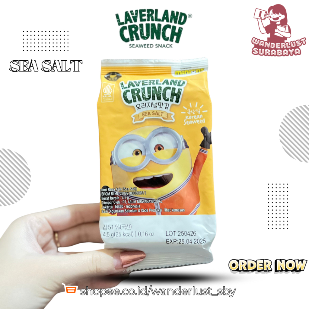 

(JAJANAN RUMPUT LAUT TERENAK) Rumput Laut Crunch Laverland Seaweed