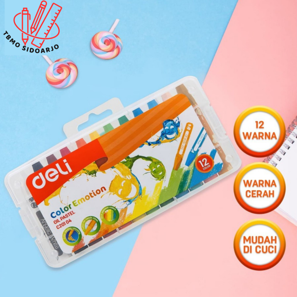 

TBMO DELI - EC20104 / Crayon Anak Isi 12 Pcs / Peralatan Sekolah Lukis