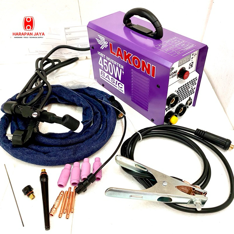 Mesin Las Argon Stainless Lakoni TIG163 Travo Listrik Inverter Basic TIG 163 IXR 450 Watt 160A MMA S