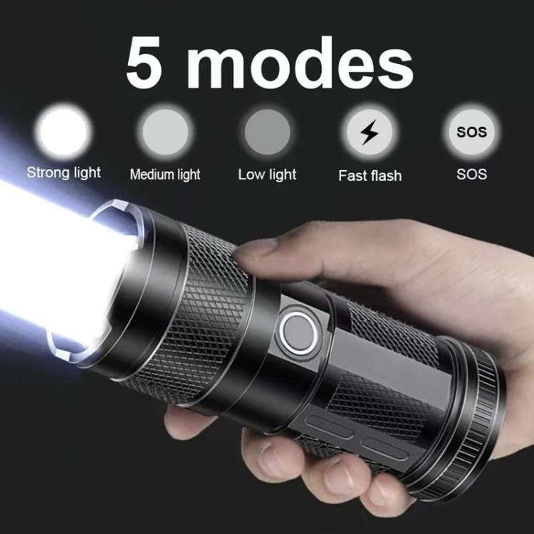 Senter Super Terang Waterproof LED Tactical Anti Air Lampu SWAT Zoom Murah SWAT Police Kapasitas