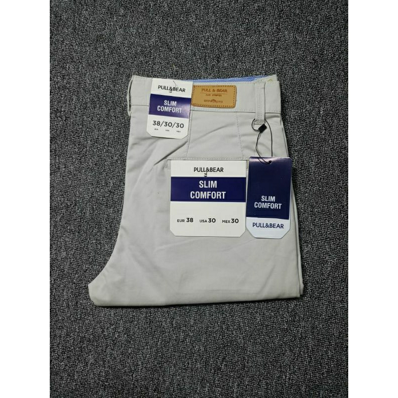 Pull And Bear Celana Chinos Panjang Pria Slimfit Original